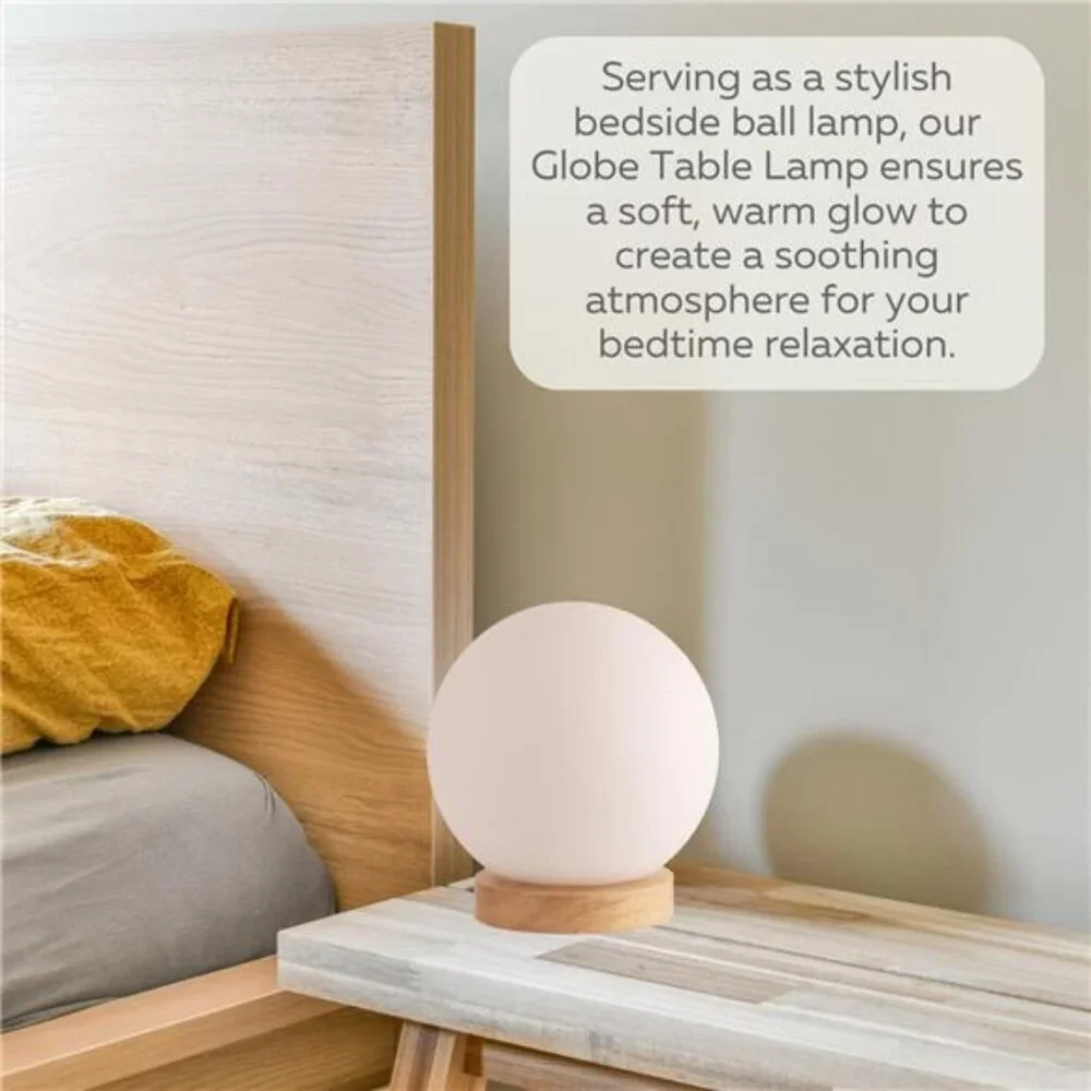 Bedside Lamp with 6W 550 Lumen 2700K LED Bulb – Nightstand Lamp